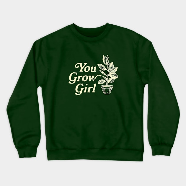 You Grow Girl - Yellow Crewneck Sweatshirt by GreatLakesLocals